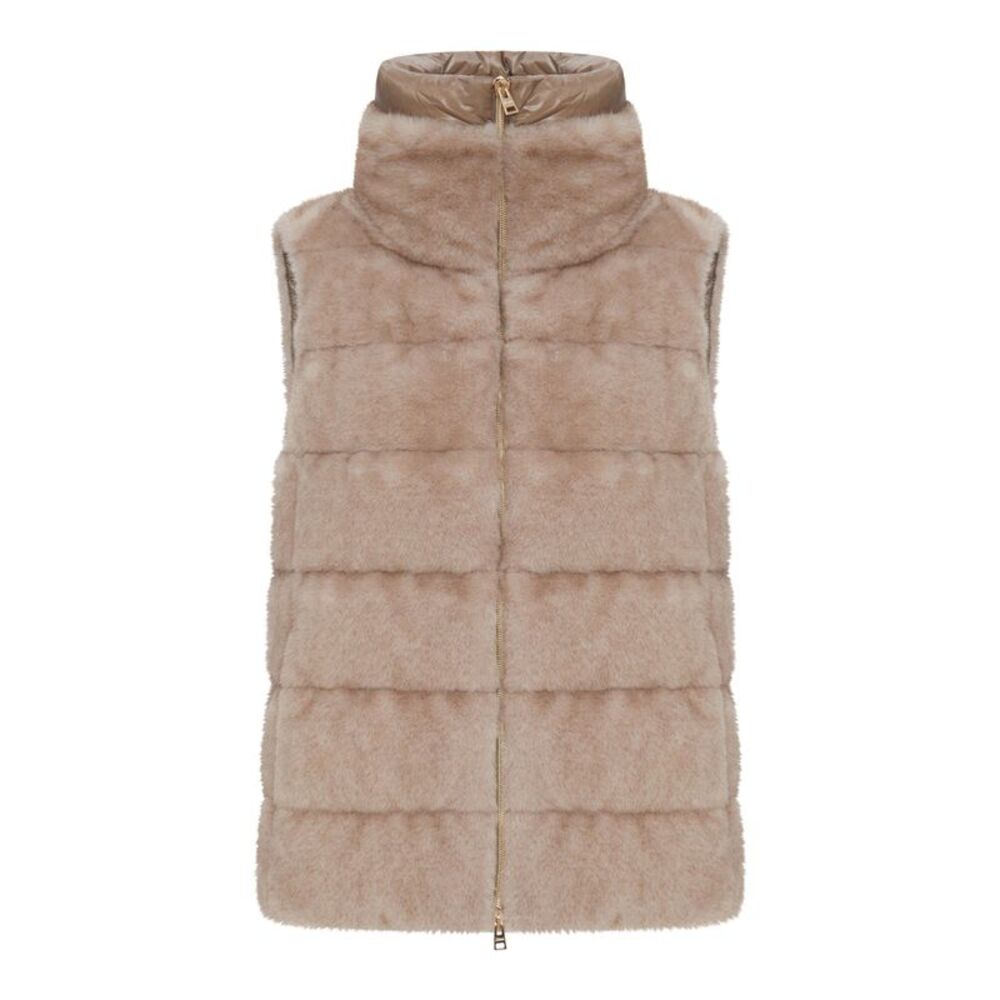 Herno Women Eco-Fur Sleeveless Jacket With Zip